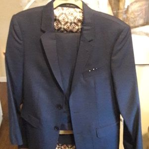 ted baker blue suit 36s